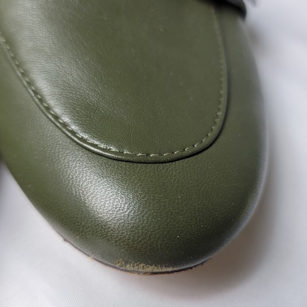 Talbots Ryan Buckle Loafer Women's Size 8.5 M Napa Leather Sage Green EUC - Picture 5 of 13